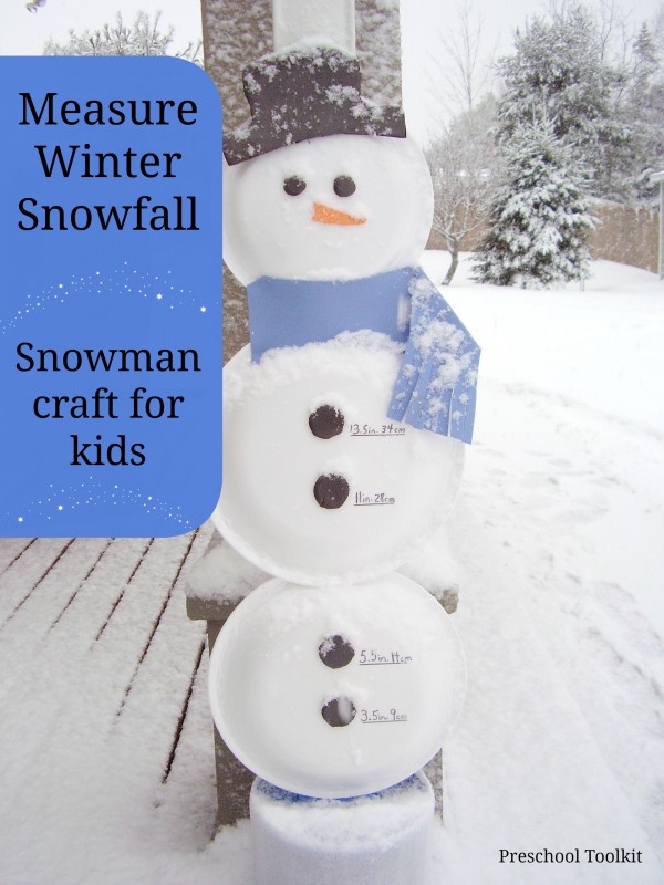 Measure snowfall with snowman craft