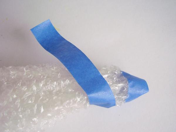 Fish craft with tape and bubble wrap