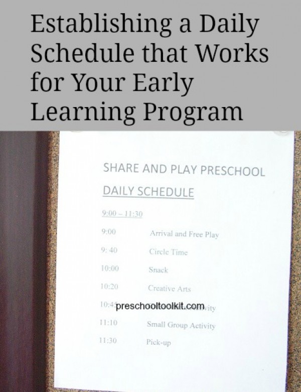 Tips for establishing a daily schedule for your early learning program
