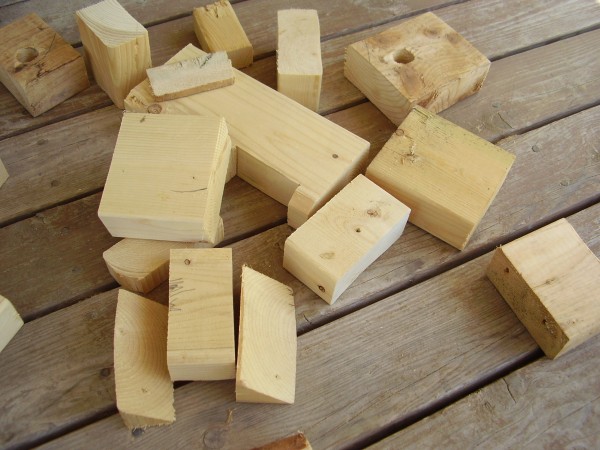 Make a set of wood building blocks