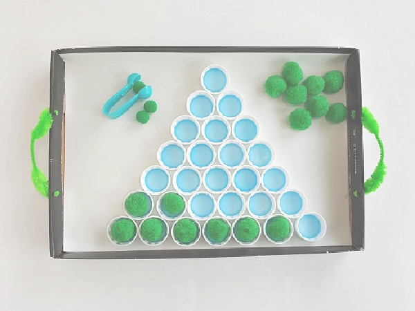 Kids can design and build with recycled bottle caps