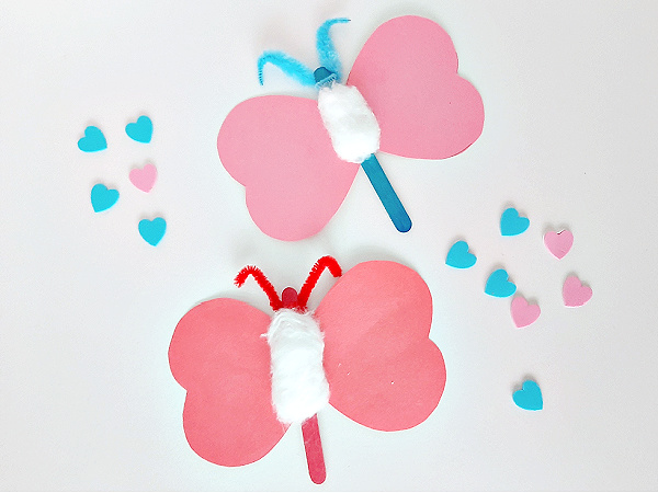 Valentine paper craft for preschool and kindergarten