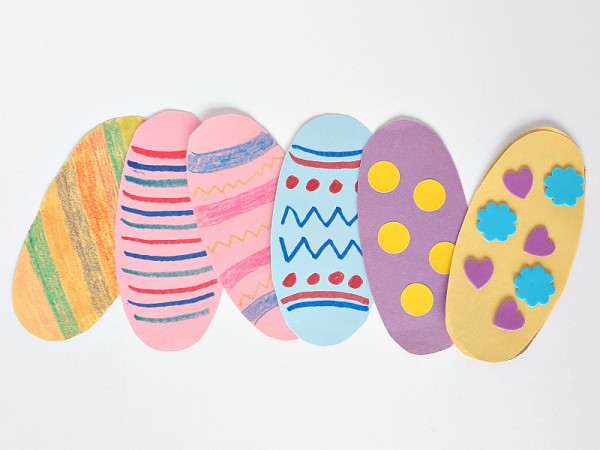 Spring craft Easter eggs kids art 