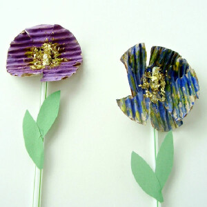 preschool cardboard flower craft