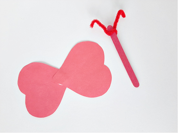 Valentine butterfly craft for prek and kindergarten