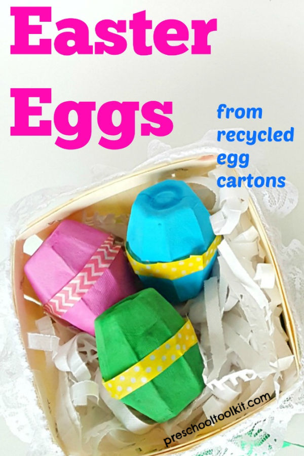Preschool Easter egg recycle craft