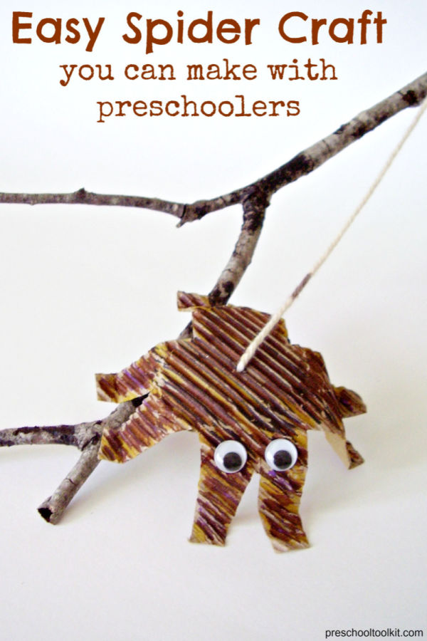 Spider nature crafts preschool