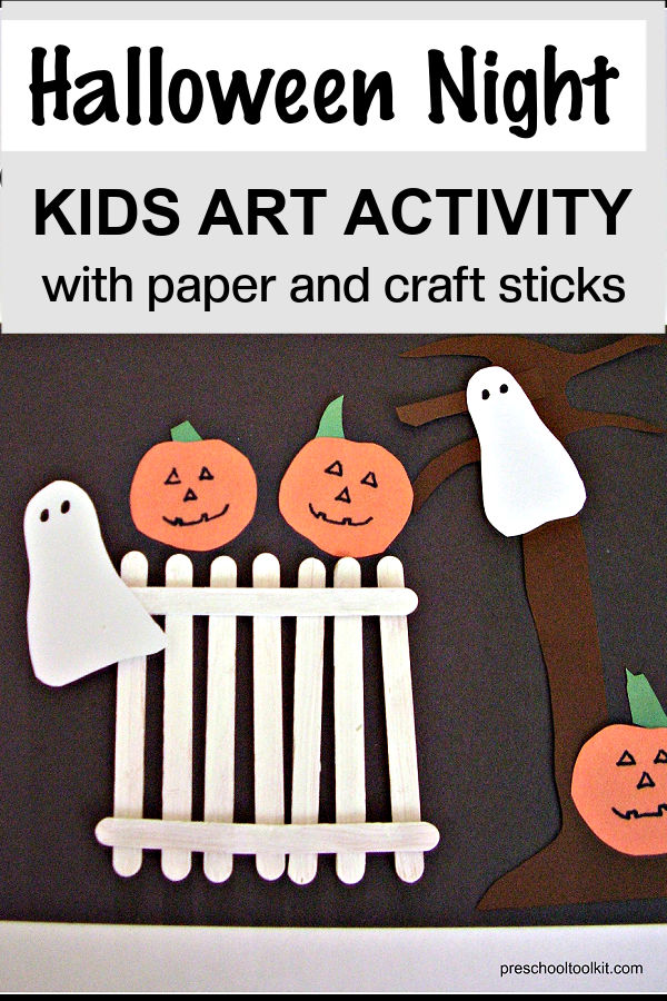 Halloween craft using craft sticks