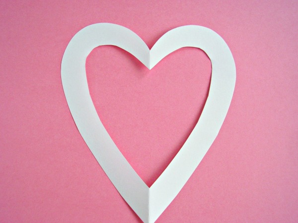 Heart stencil made with cardstock