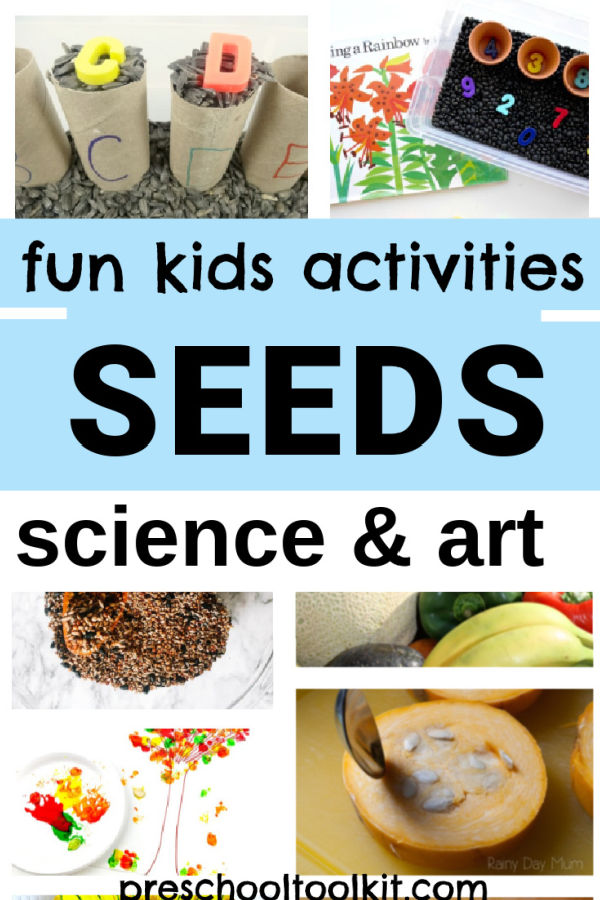 Seeds in crafts and activities for early learners