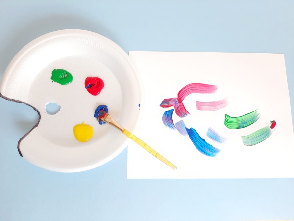 Make your own palette for preschool art activities