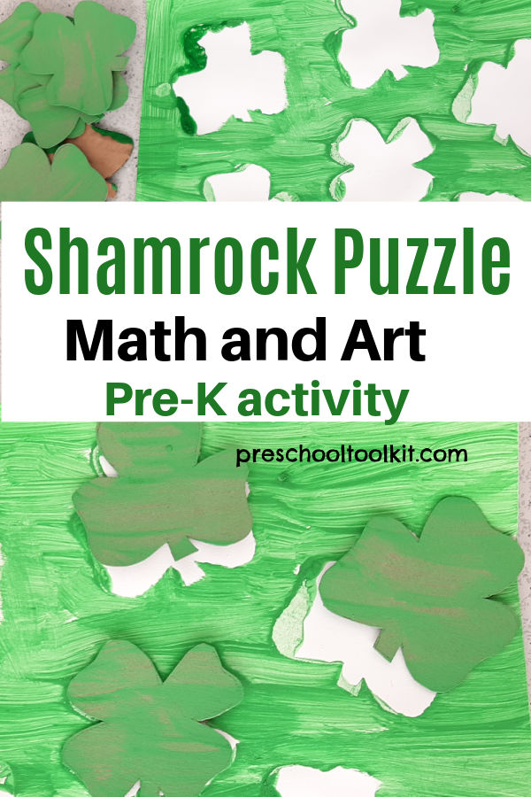 Puzzle craft and art activity for preschool and kindergarten