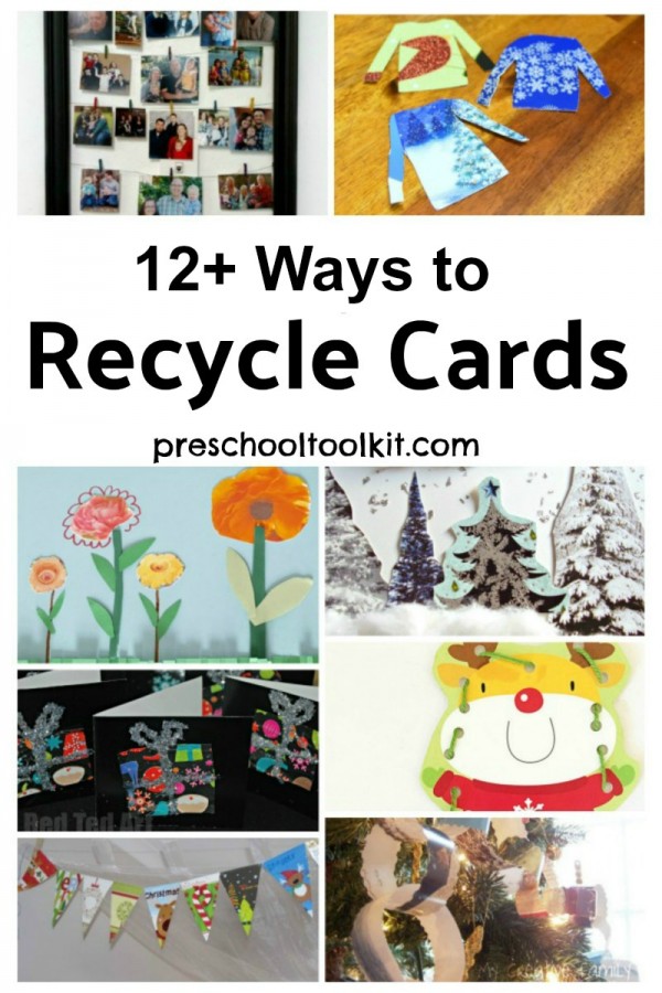 12 Ways to Recycle Cards for craft and activities with the whole family