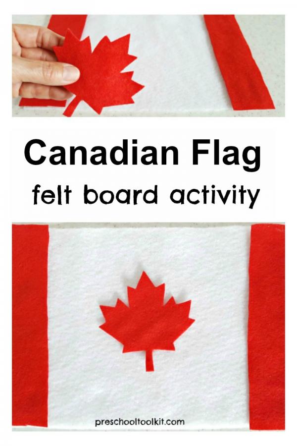 Canadian flag preschool felt board activity