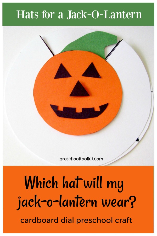 Preschool cardboard dial craft for Halloween