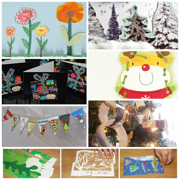 kids crafts using recycled cards