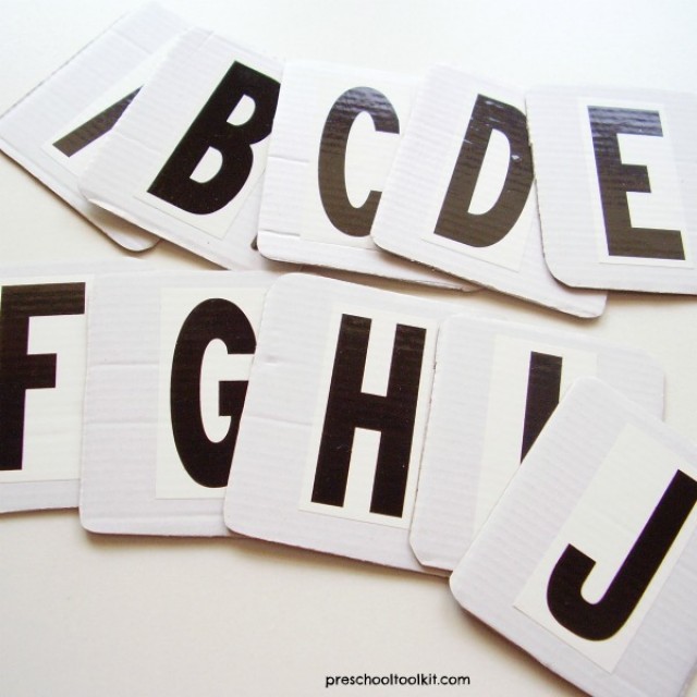 DIY letters of the alphabet cards for literacy activities