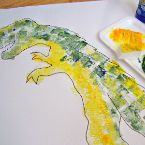 dinosaur painting craft for kids
