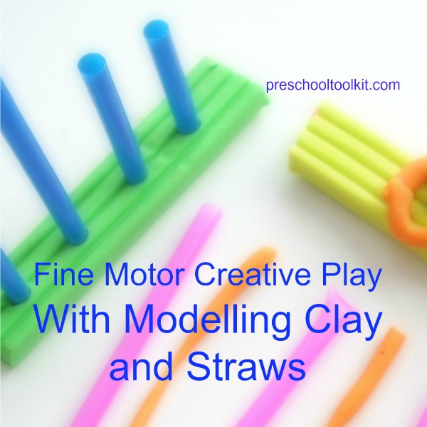 Fine Motor Activity: Cutting Straws and Play Dough