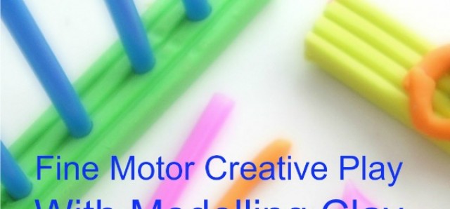 Fine motor modeling clay activity for preschoolers
