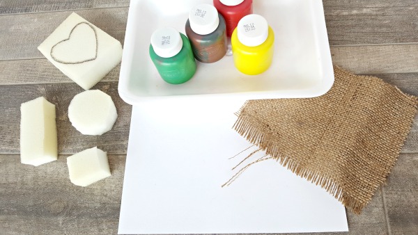Foam shapes for painting bird nest preschool craft