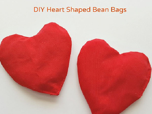 DIY bean bags for Valentine theme