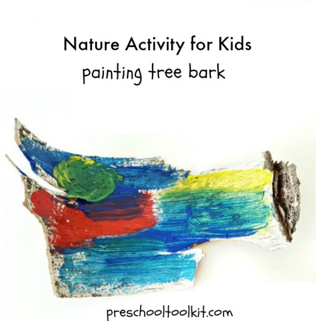 Nature unit and craft exploring trees with preschoolers