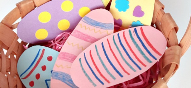 Paper Easter eggs preschool craft
