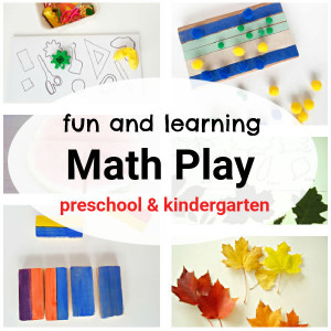 Math play for preschool and kindergarten