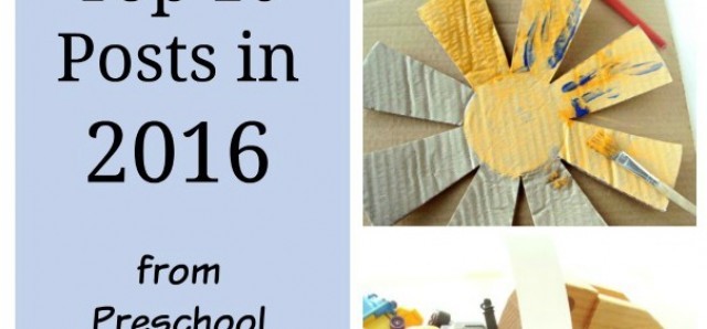 Top 10 posts in 2016 from Preschool Toolkit