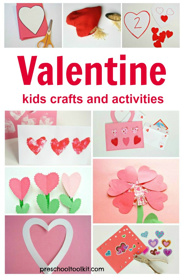 Valentine theme kids crafts and activities