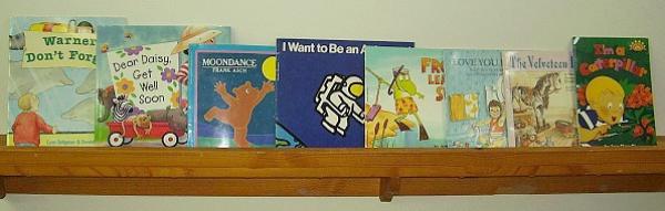 Book shelf for easy access of kids books