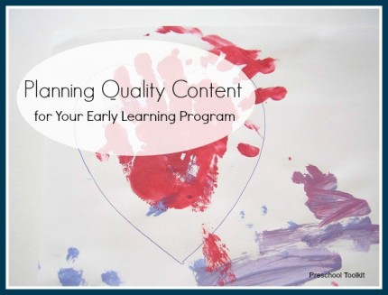 Planning quality content for your early learning program