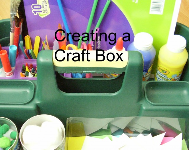 craft box for providing art activities for kids