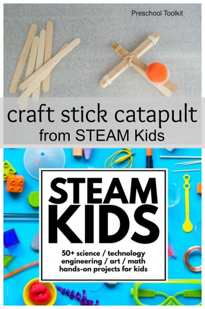 Craft stick catapult craft for kids
