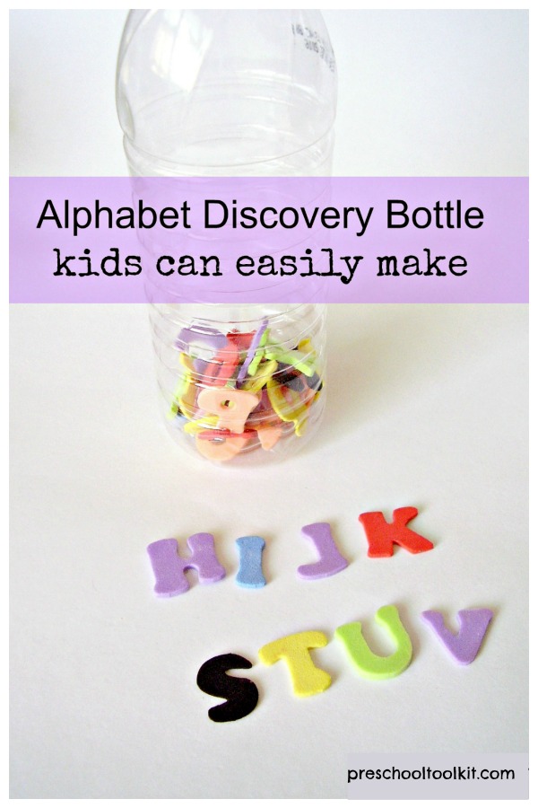 discovery bottle early learning literacy activity