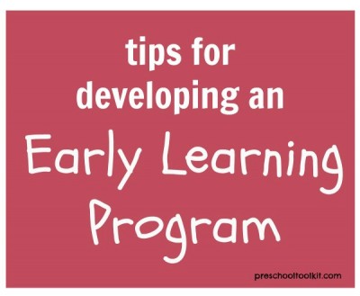 Guide for developing an early learning program