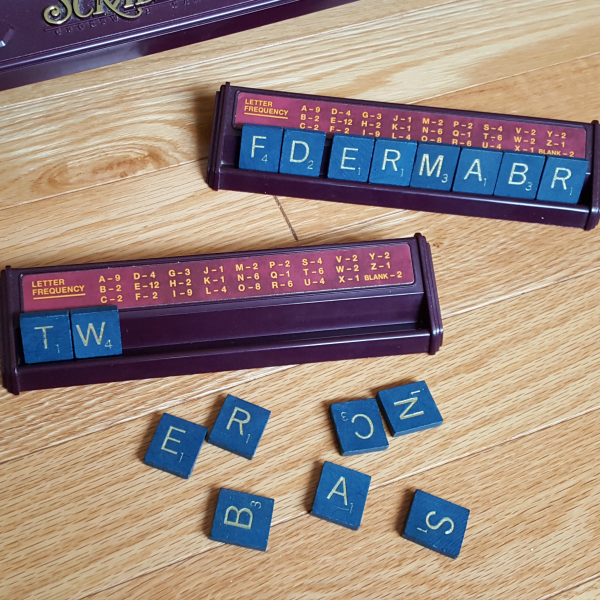 Scrabble Tiles Alphabet of The Wooden Scrabble Pieces for Word Scrabble Game Board of Education Games Craft Seasonal Scrabble Tiles 