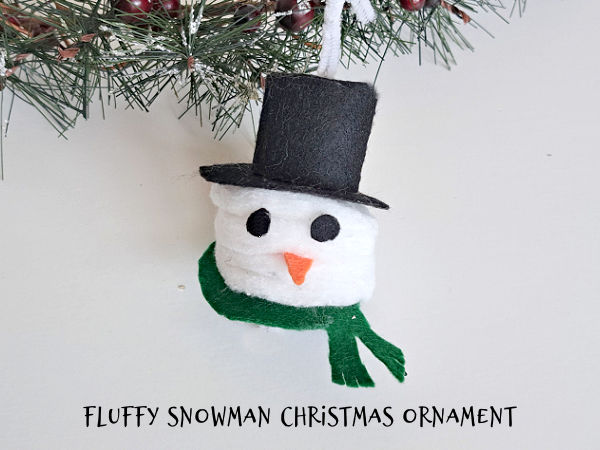 kids snowman Christmas ornament craft