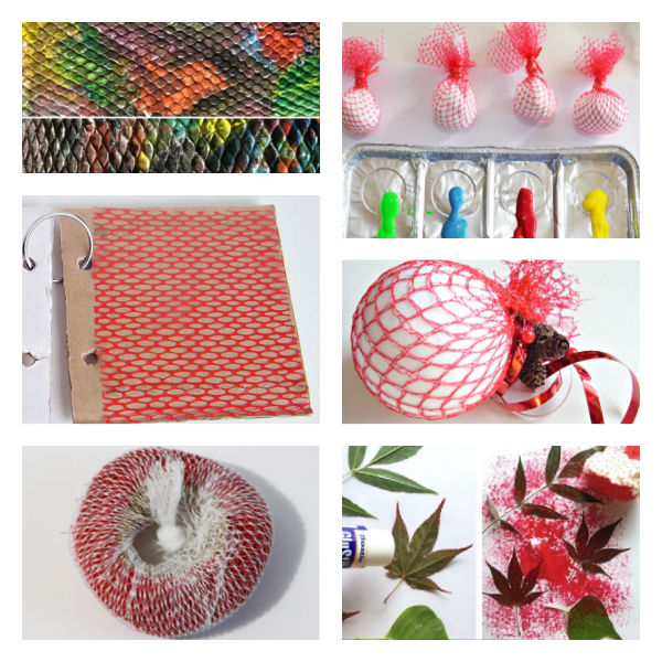 Recycled Mesh Pouches Kids Activities » Preschool Toolkit
