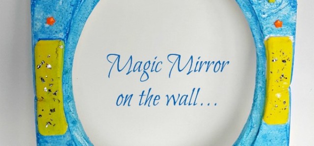 Magic mirror painting activity and pretend play for kids