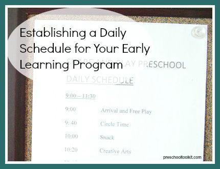 How to establish a schedule for your early learning program that's right for you