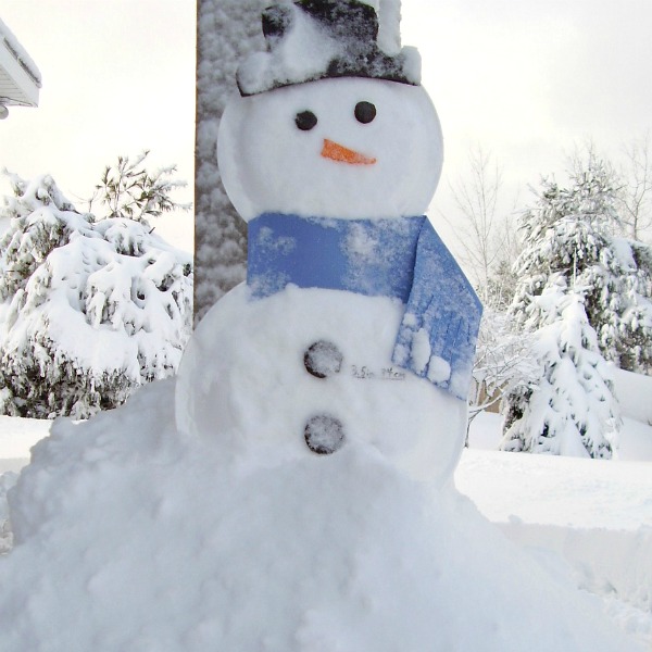 Winter science for kids with a snowman weather gauge
