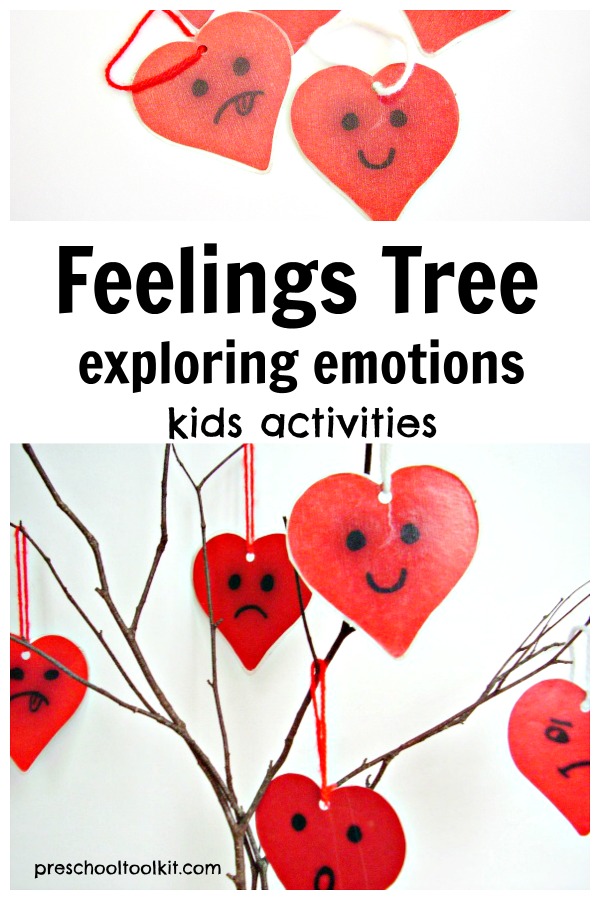 Valentine Feelings tree for exploring emotions with preschoolers