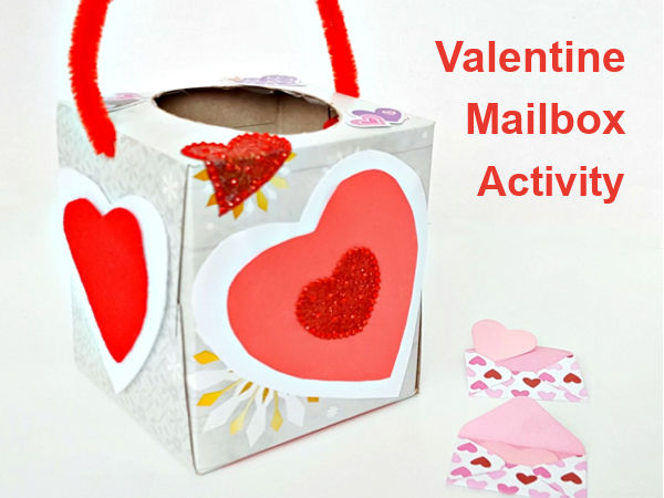 mailbox pretend play Valentine theme