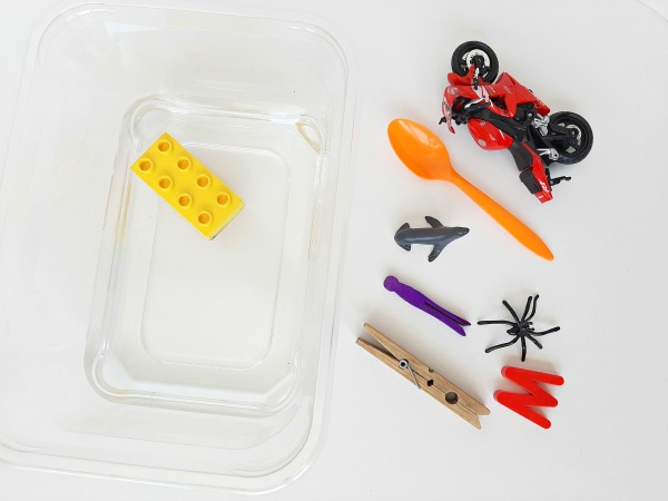 Water play sink or float preschool science activity