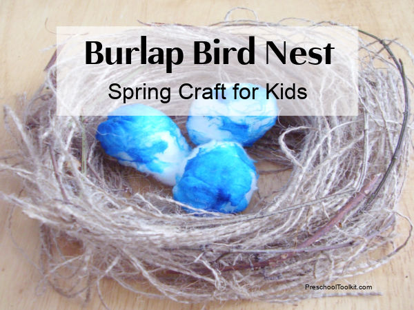 spring bird nest preschool craft