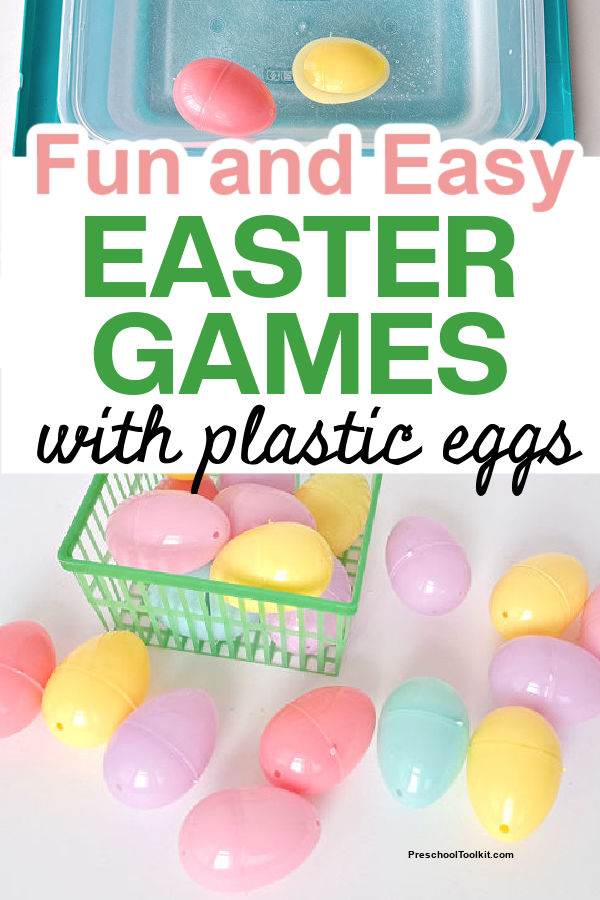 kids activities with plastic Easter eggs