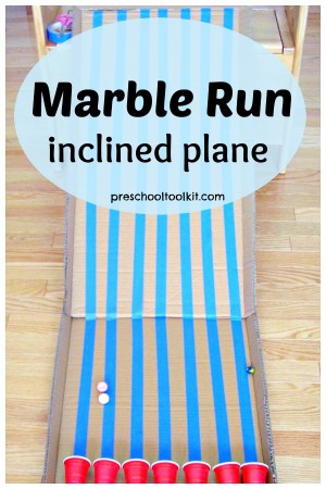 Marble run inclined plane