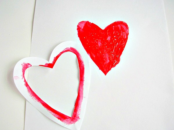 Valentine Painting Activity with Stencils » Preschool Toolkit